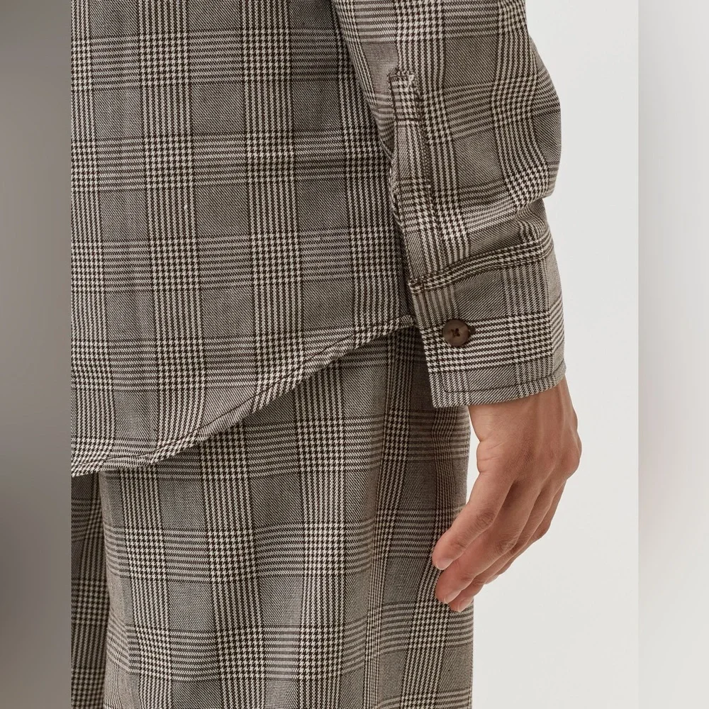 Dickies Bakerhill Shirt in Brown/White Plaid NWT Sz Small - Picture 9 of 12